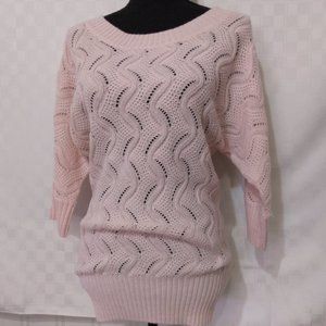 NWT Maurices Baby Pink 3/4 Sleeve Knit Sweater (M)